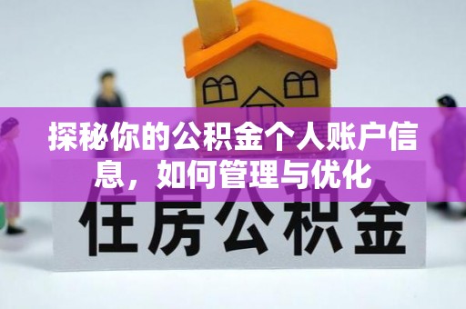 西林探秘你的公积金个人账户信息，如何管理与优化