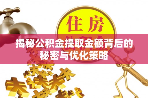 西林揭秘公积金提取金额背后的秘密与优化策略