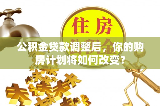 西林公积金贷款调整后，你的购房计划将如何改变？