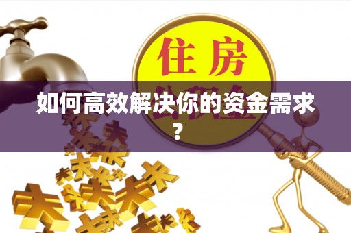 西林如何高效解决你的资金需求？