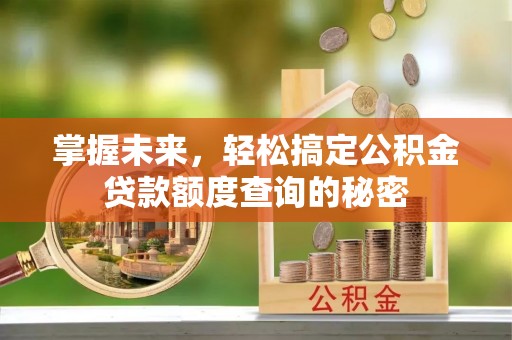 西林掌握未来，轻松搞定公积金贷款额度查询的秘密