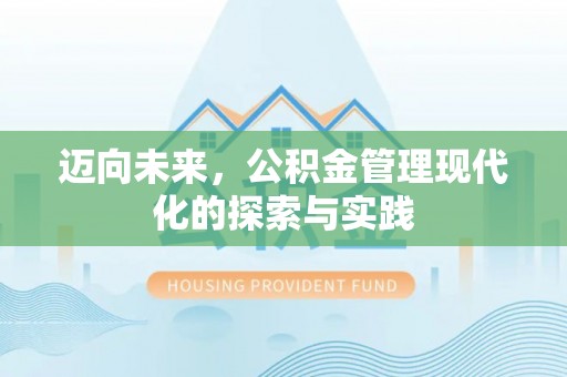 西林迈向未来，公积金管理现代化的探索与实践