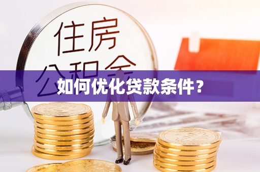 西林如何优化贷款条件？