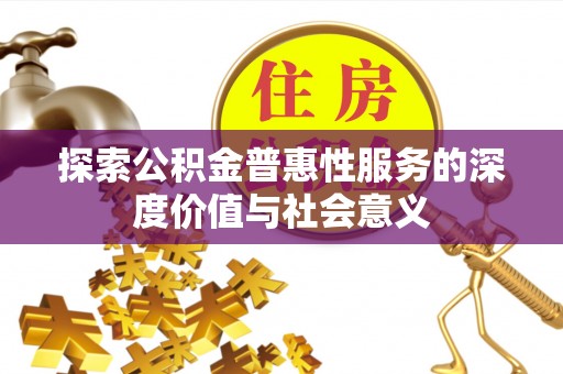 西林探索公积金普惠性服务的深度价值与社会意义