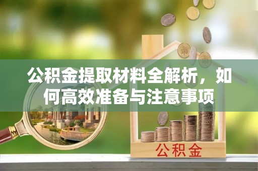 西林公积金提取材料全解析，如何高效准备与注意事项