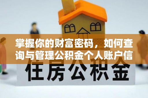 西林掌握你的财富密码，如何查询与管理公积金个人账户信息