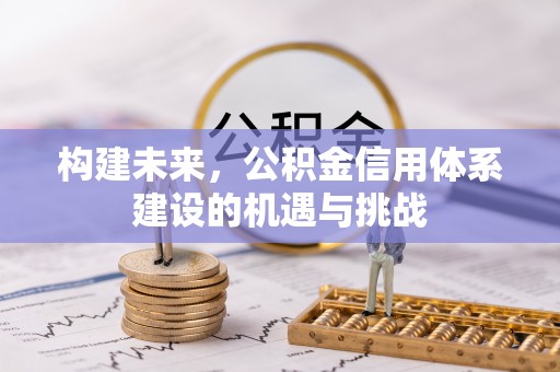 西林构建未来，公积金信用体系建设的机遇与挑战