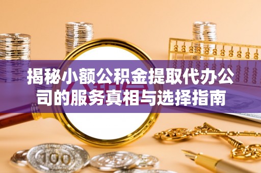 西林揭秘小额公积金提取代办公司的服务真相与选择指南