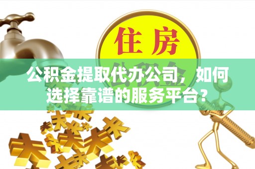 西林公积金提取代办公司，如何选择靠谱的服务平台？