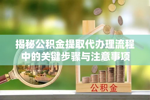 西林揭秘公积金提取代办理流程中的关键步骤与注意事项